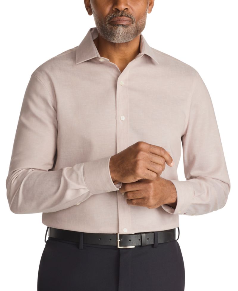 Mens Regular Fit Linen Dress Shirt