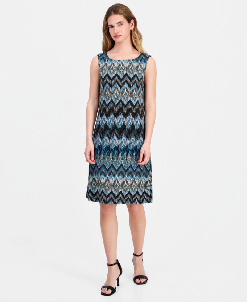 Women's Round-Neck Sleeveless Sheath Dress
