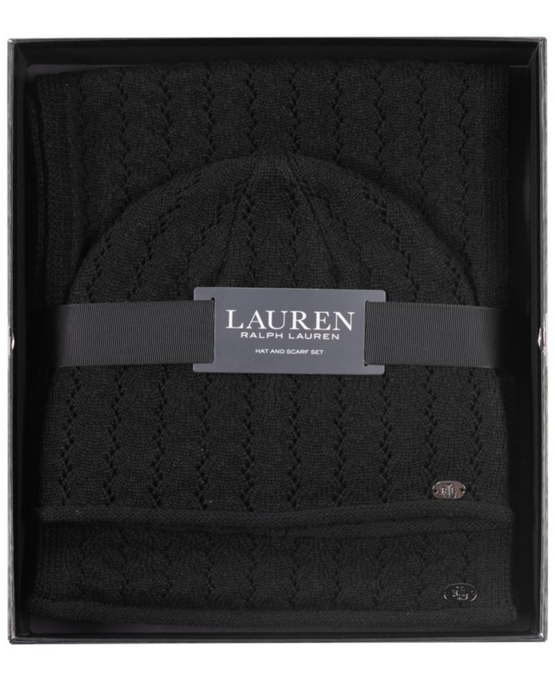 Knit Beanie and Scarf Set