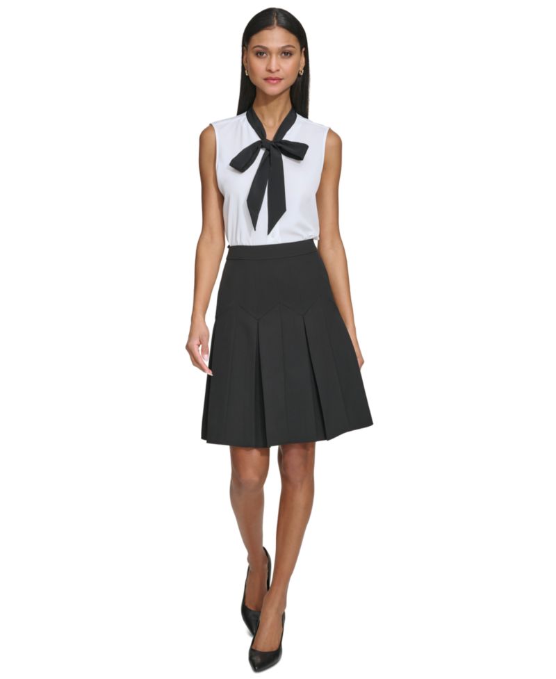 Karl Lagerfeld Petite Pleated Skirt