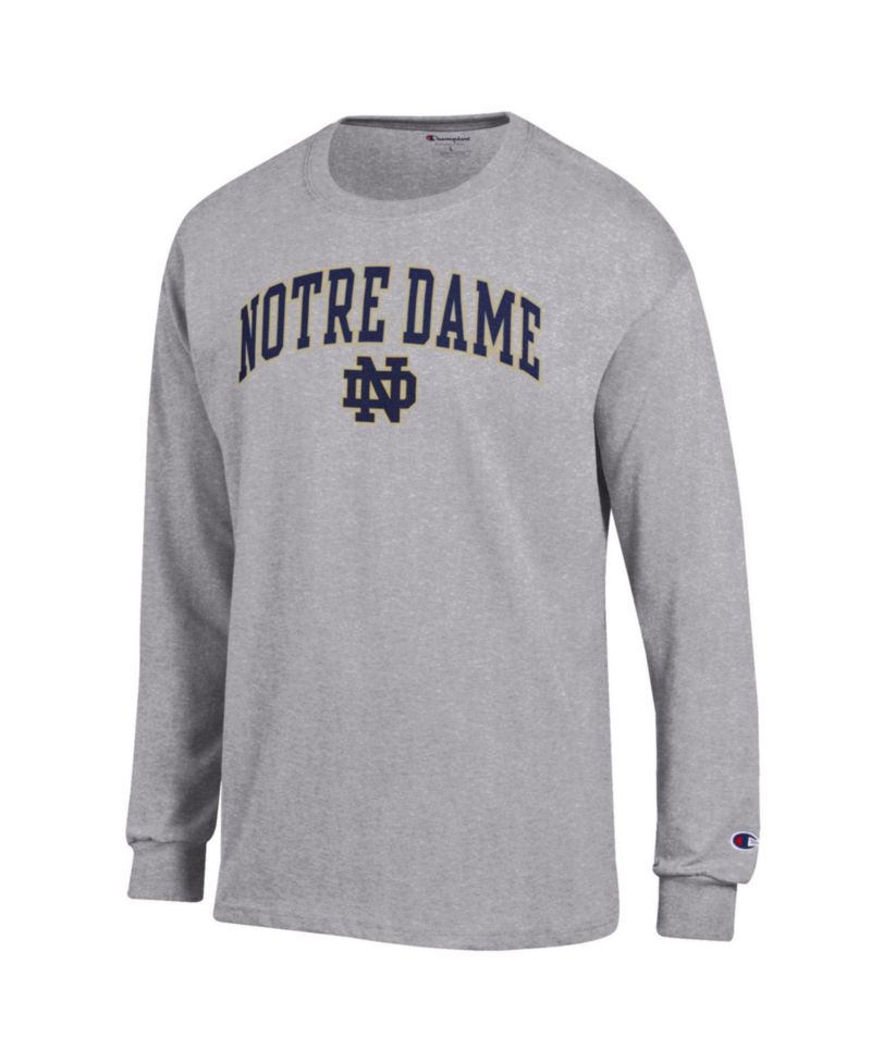 Men's Notre Dame Fighting Irish Arch Over Logo Long-Sleeve Crewneck T-Shirt