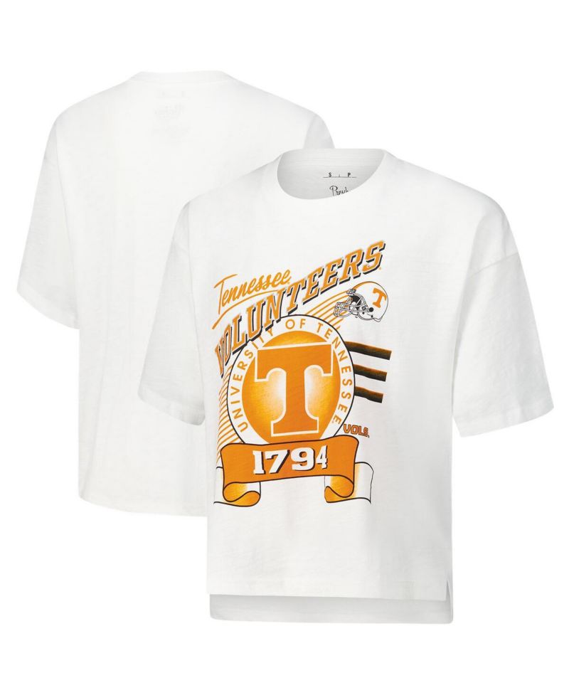 Women's White Tennessee Volunteers Rock Roll Slub T-Shirt