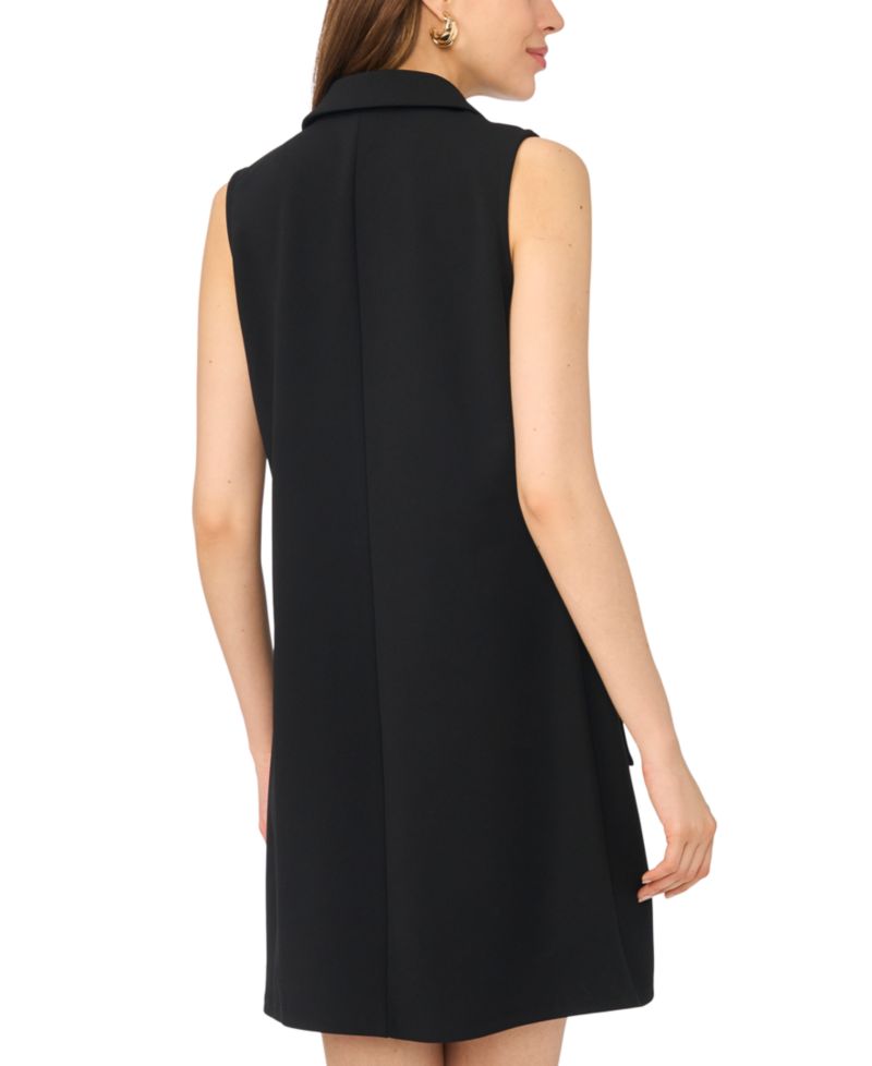 Women's Sleeveless Grommet Pocket Shift Dress