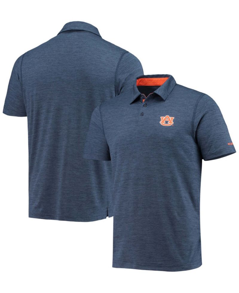 Men's Navy Auburn Tigers Tech Trail Omni-Shade Polo Shirt