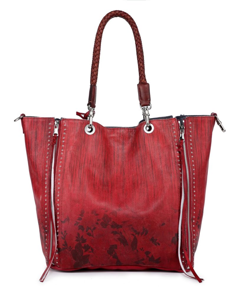 Women's Barracuda Hand Painted Clasp Closure Tote Bag
