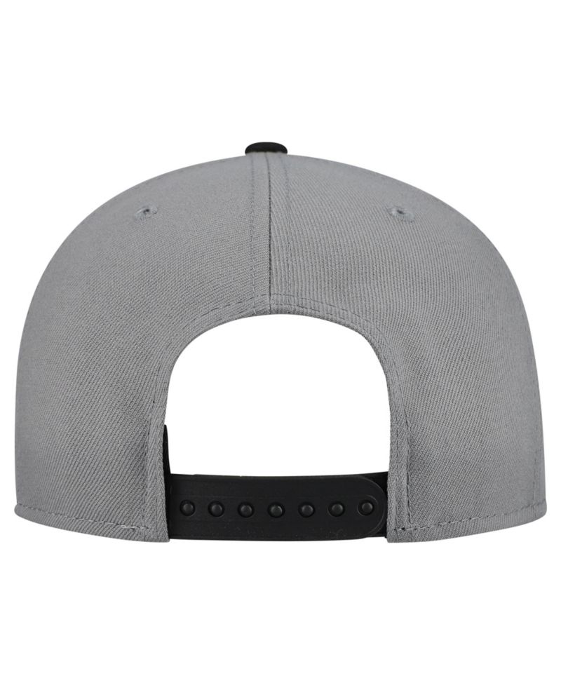 Men's Gray Milwaukee Bucks Core Logo Storm Gray Two-Tone 9FIFTY Snapback Hat