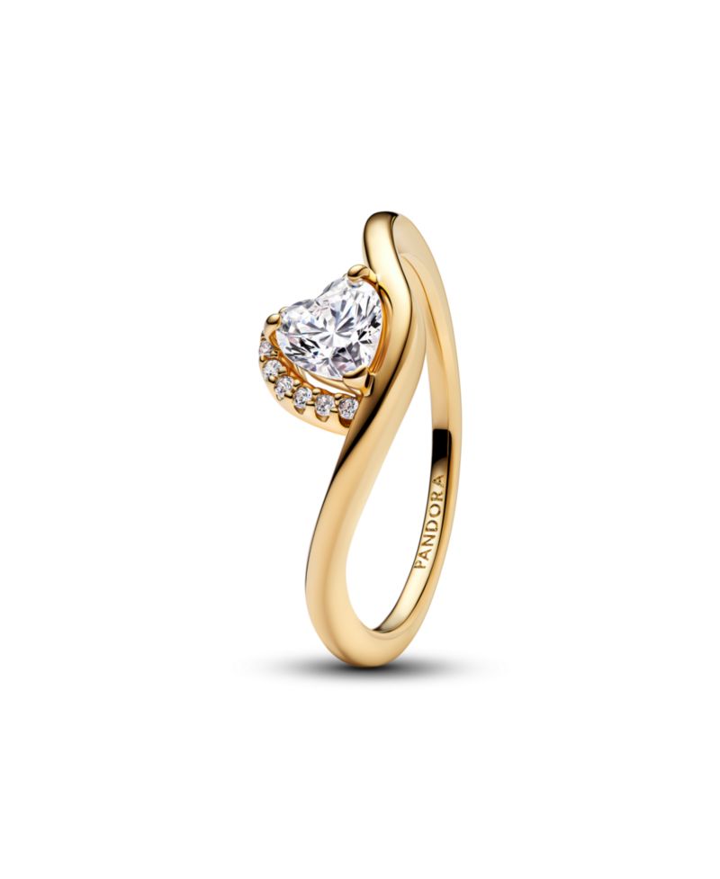 14K Gold Plated Wavy Heart Ring