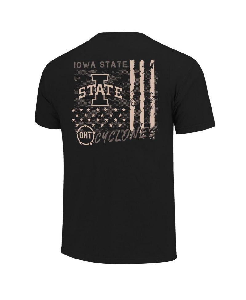Men's Black Iowa State Cyclones Comfort Colors OHT Camo Overlay T-Shirt