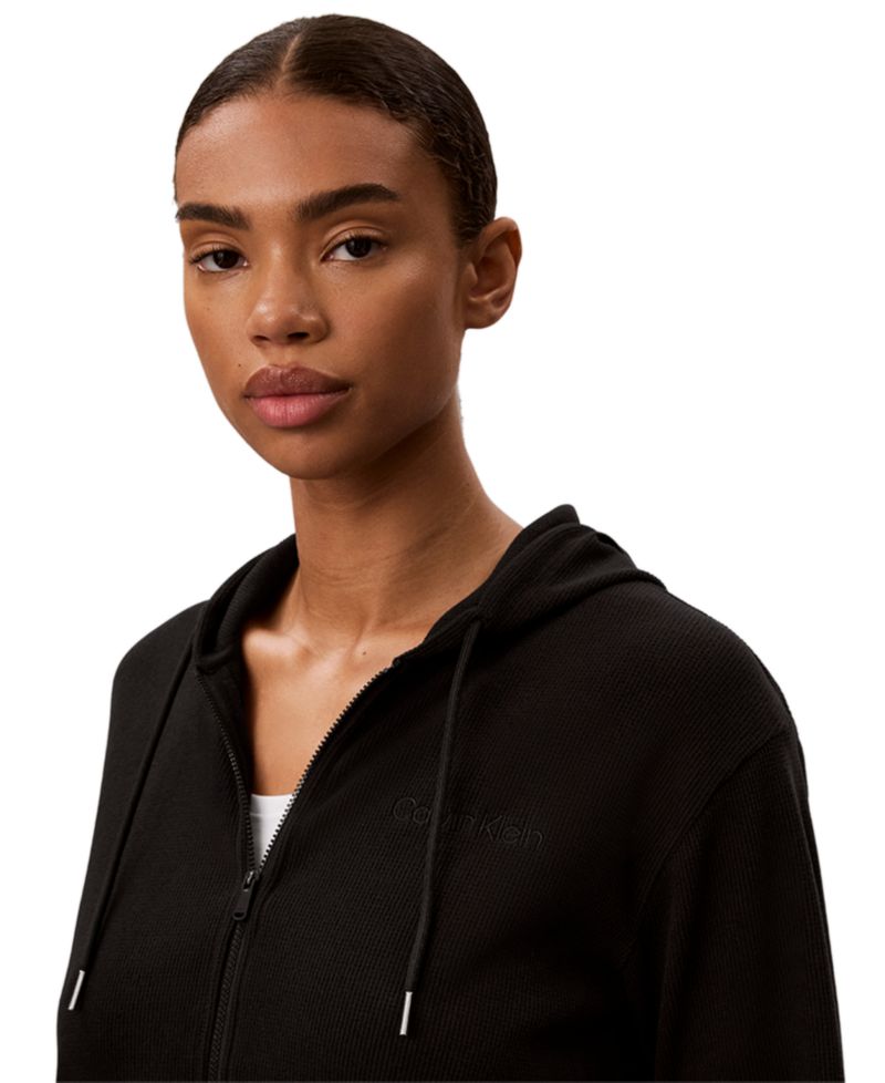 Women's Loose-Fit Icon Sport Waffle Full-Zip Hoodie