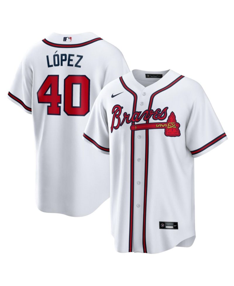 Men's Atlanta Braves Reynaldo Lopez Relaxed-Fit Home Replica Jersey
