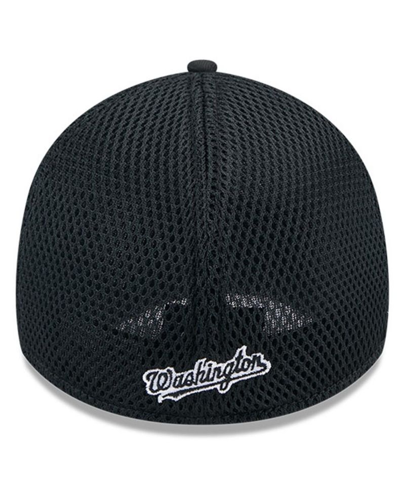 Men's Washington Nationals Evergreen Black White Neo 39Thirty Flex Hat