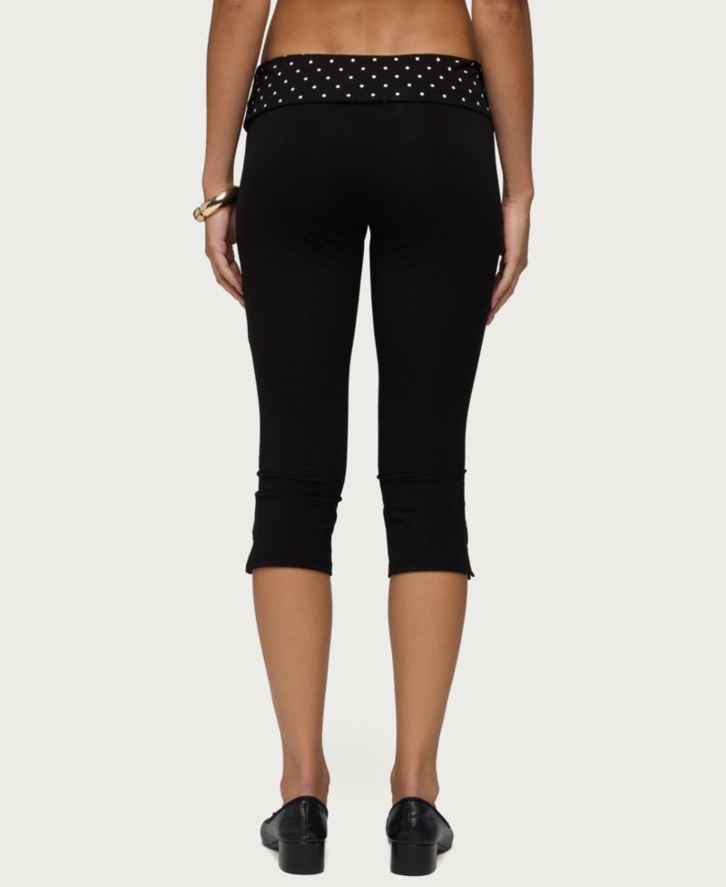 Women's Genni Low-Rise Polka-Dot Capri Pants