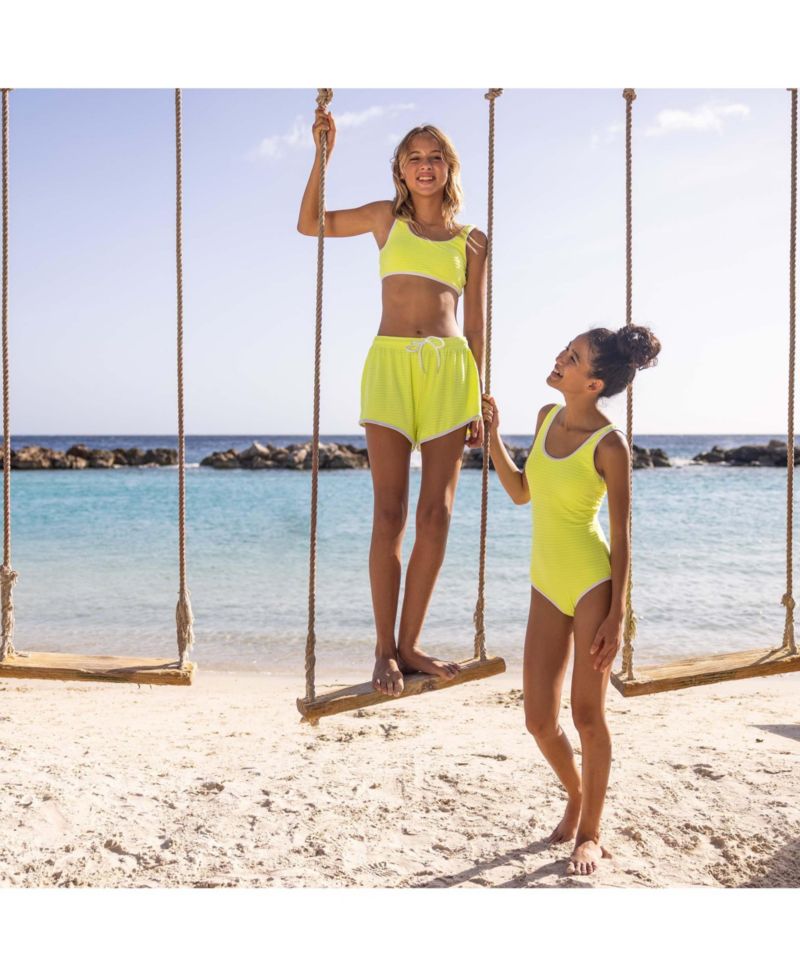 Big Girls Citron Zest Crop Bikini