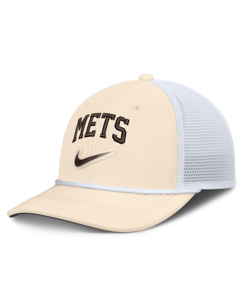 Men's Natural/White New York Mets Rise Dri-FIT Trucker Adjustable Hat