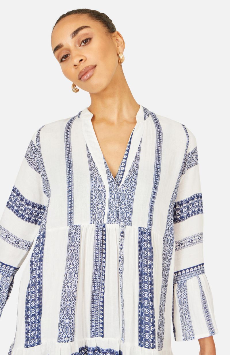 Women's Cotton Stripe Tunic Dress