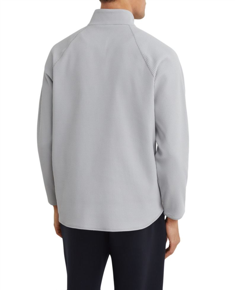 Men's Lennox Half-Zip Funnel-Neck Waffle-Knit Sweatshirt