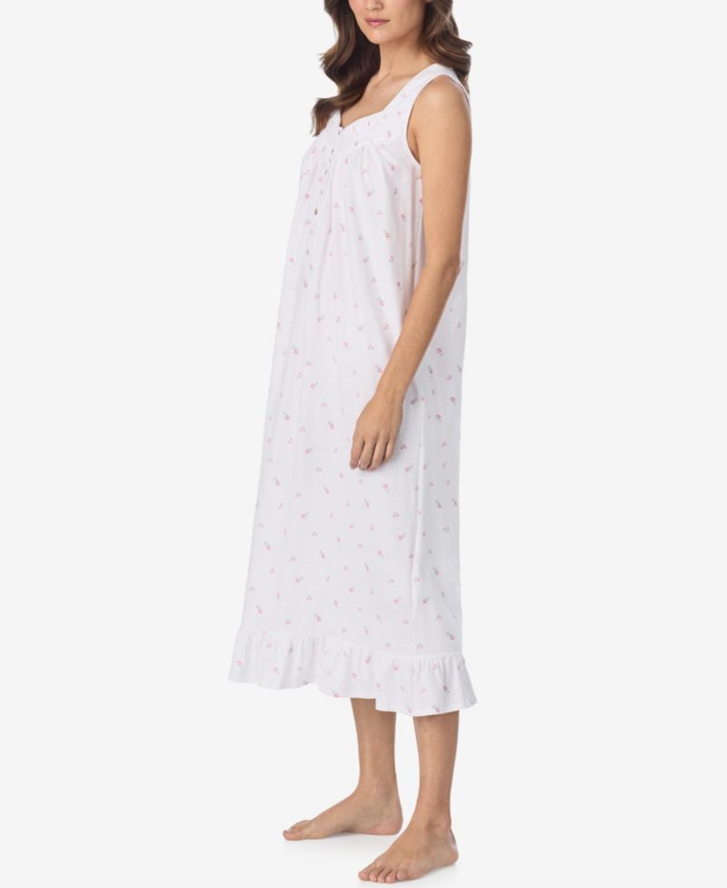 Women's Sleeveless Cotton Jersey Knit Long Nightgown