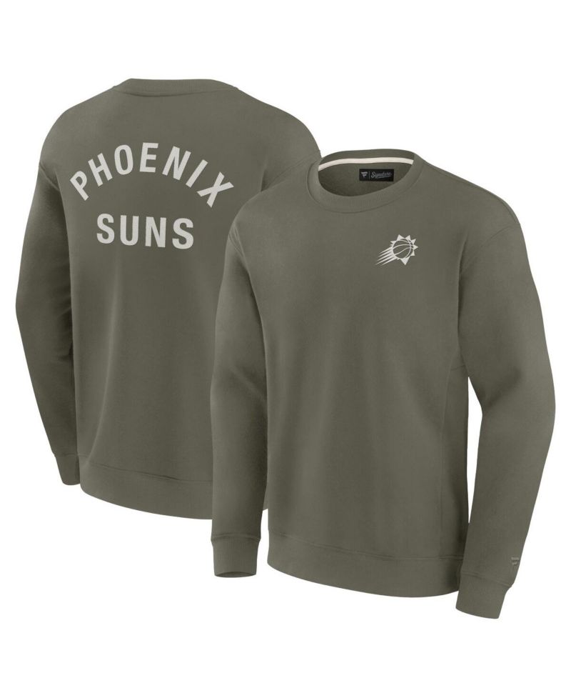 Men’s and Women Olive Phoenix Suns Super Soft Pullover Crew Sweatshirt