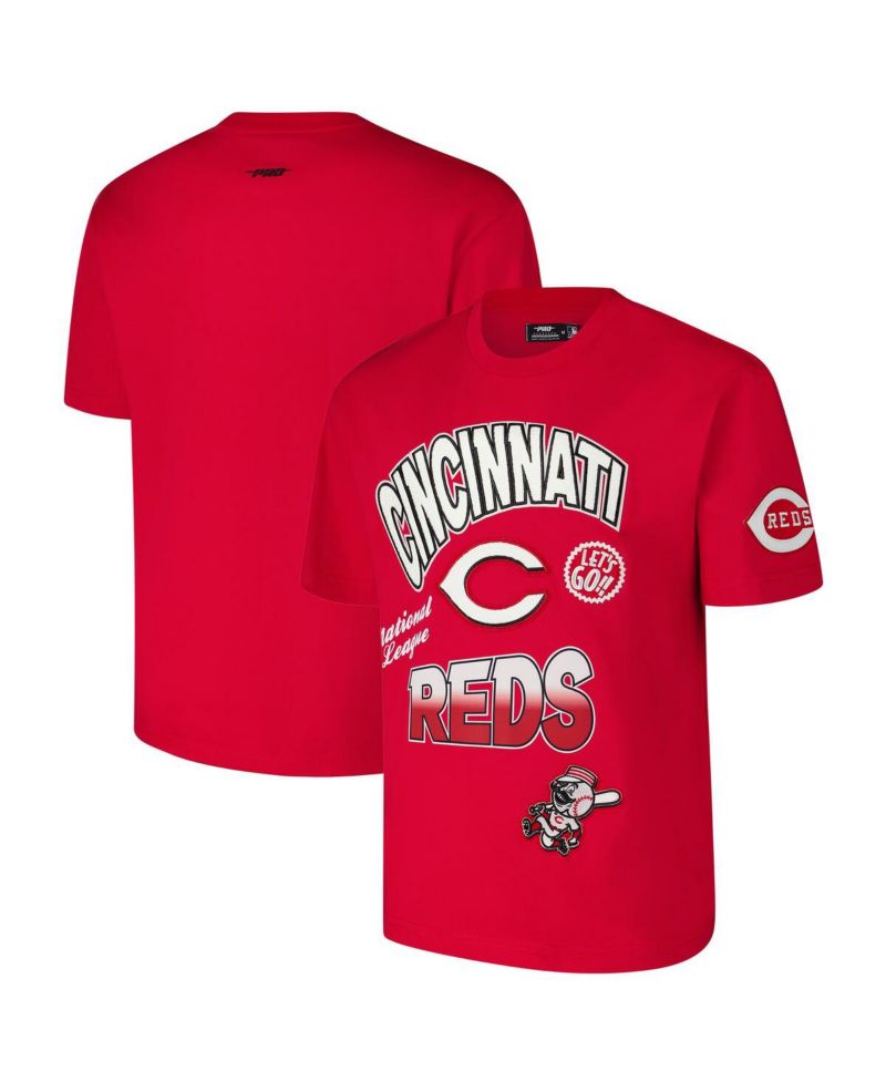 Men's Red Cincinnati Reds Turn It Up Dropped Shoulder T-Shirt