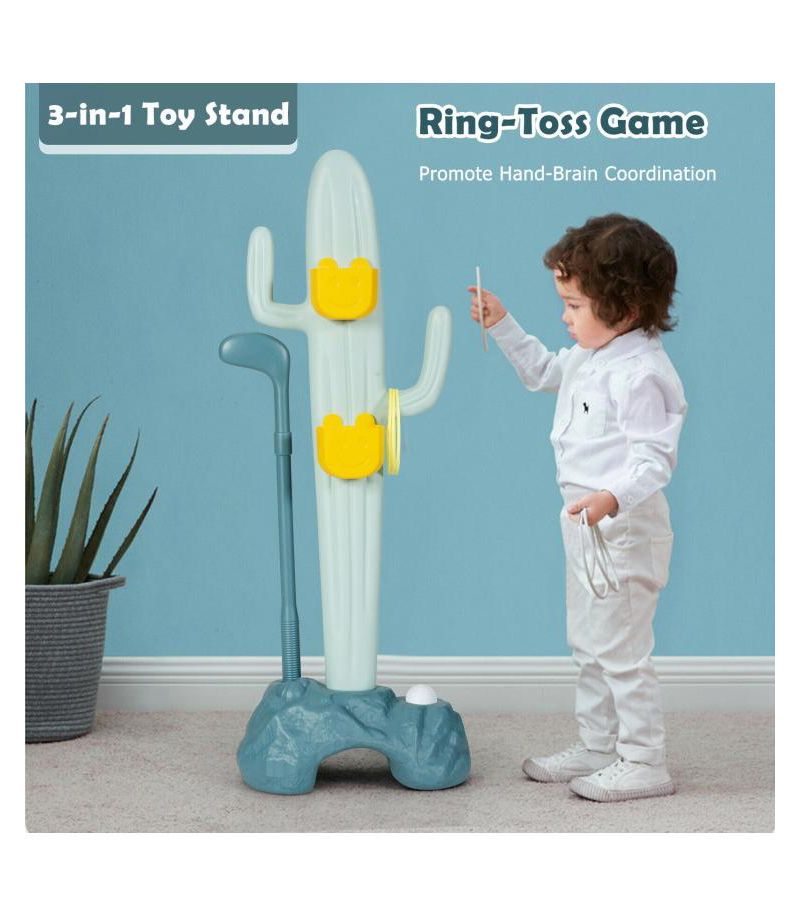 3 in 1 Toddler Sports Activity Center with Golf and Ring Toss