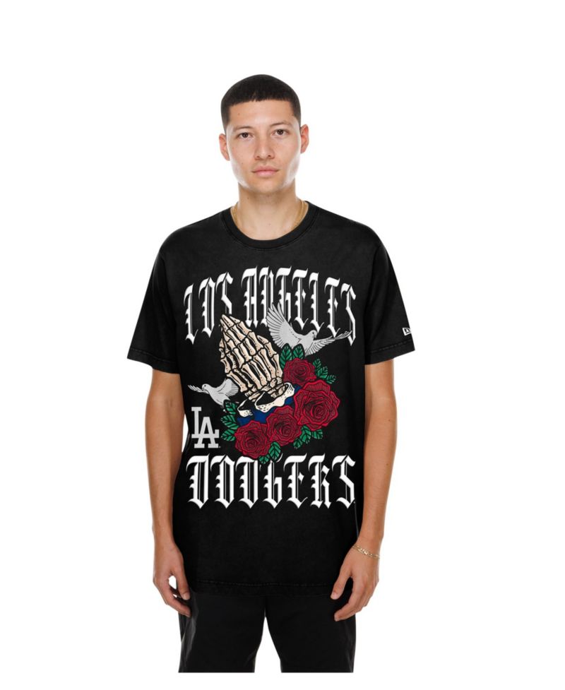 Men's Los Angeles Dodgers Lifestyle Blessed Aesthetic Relaxed-Fit Graphic T-Shirt