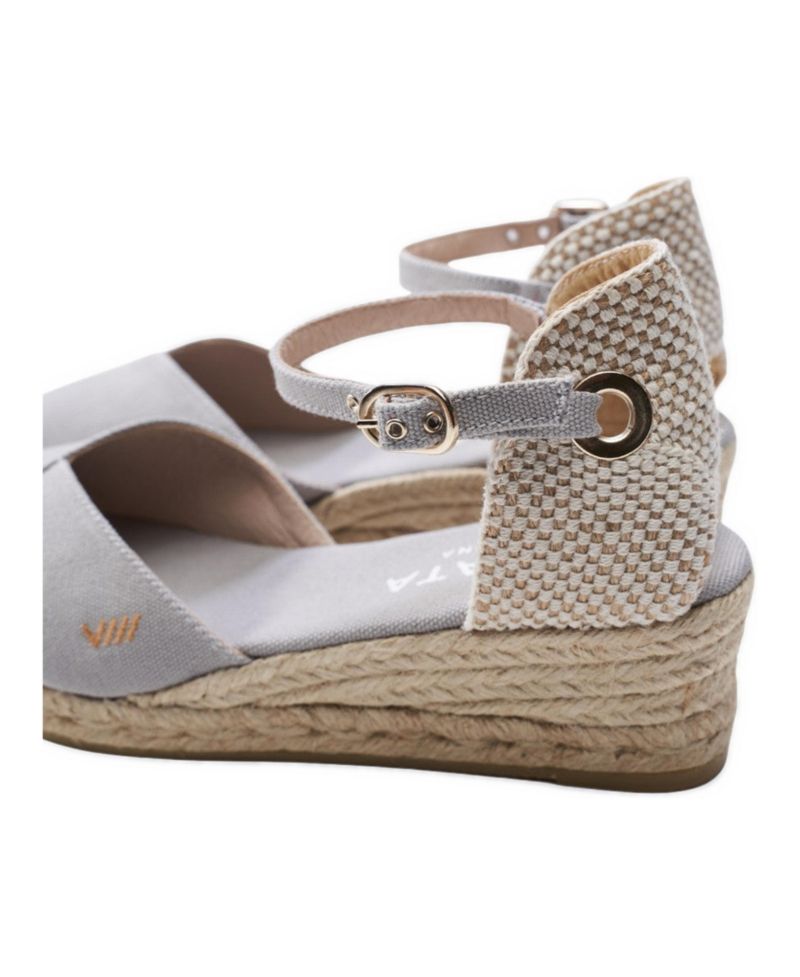Women's Pubol Canvas Espadrille Wedges Ankle Strap