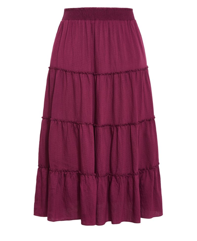 Women's Boho Tiered Maxi Skirt