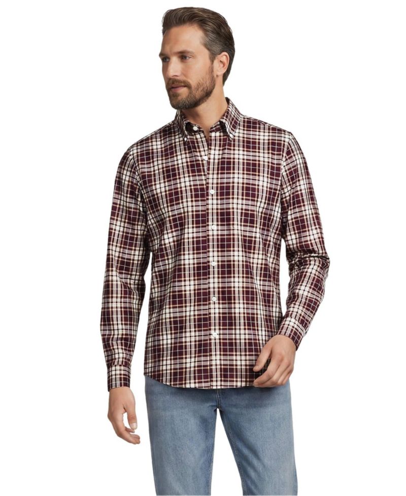 Men's Tailored Fit No Iron Twill Long Sleeve Shirt