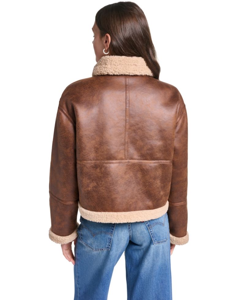 Women's Reversible Faux Shearling Jacket