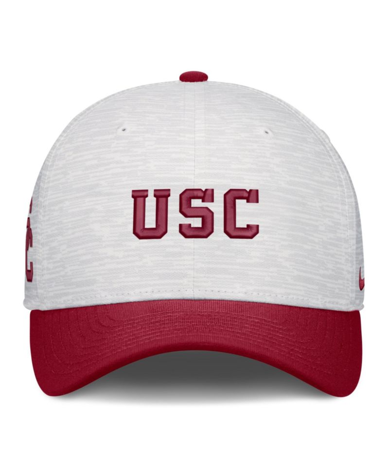 Men's and Women's White/Cardinal USC Trojans Primetime Rise Adjustable Hat