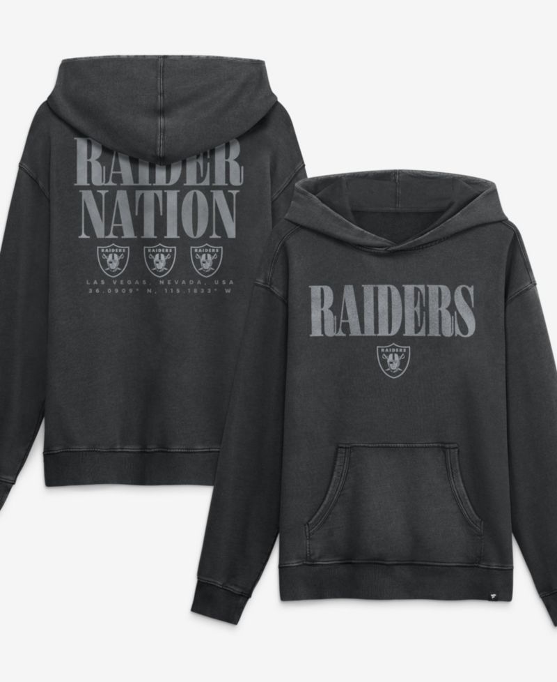 Men's Black Las Vegas Raiders Relaxed Intense Rivalry French Terry Hoodie