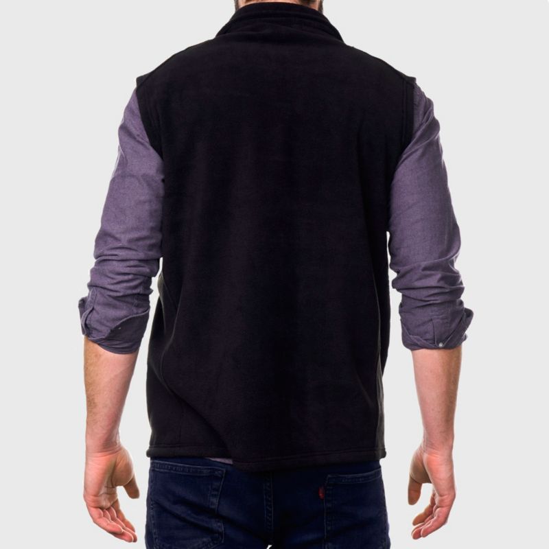 Mens Full Zip Up Fleece Vest Lightweight Warm Sleeveless Jacket