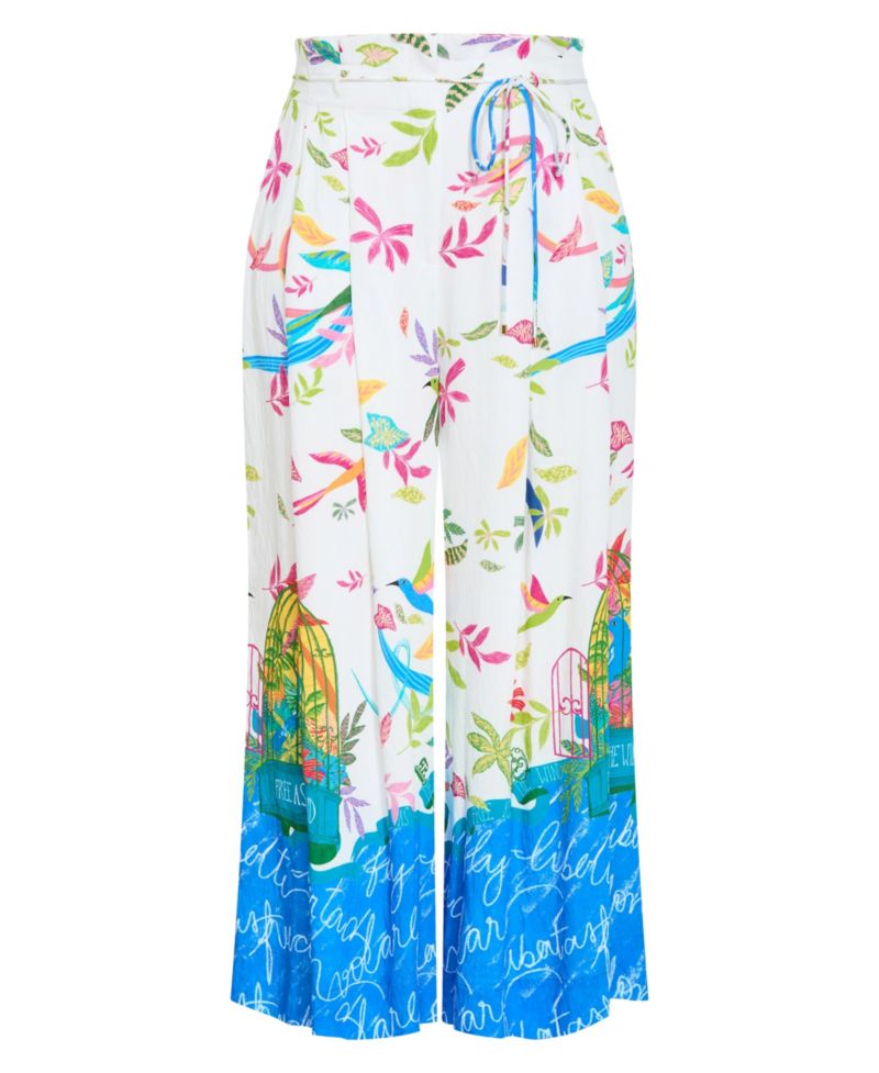 Women's Plus Size Free Spirit Print Wide Leg Pant