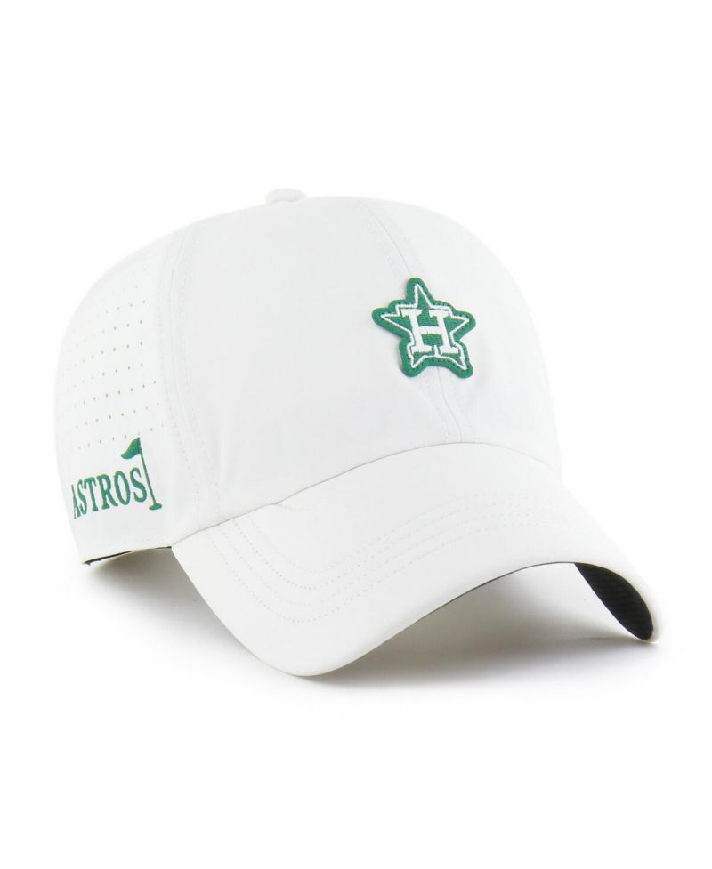 Men's White Houston Astros Elevated Greens Clean Up Adjustable Hat
