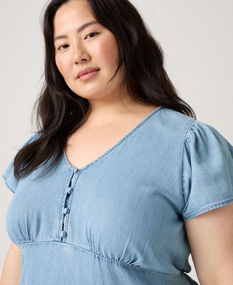 Plus Size Lilith Short-Sleeve Midi Dress