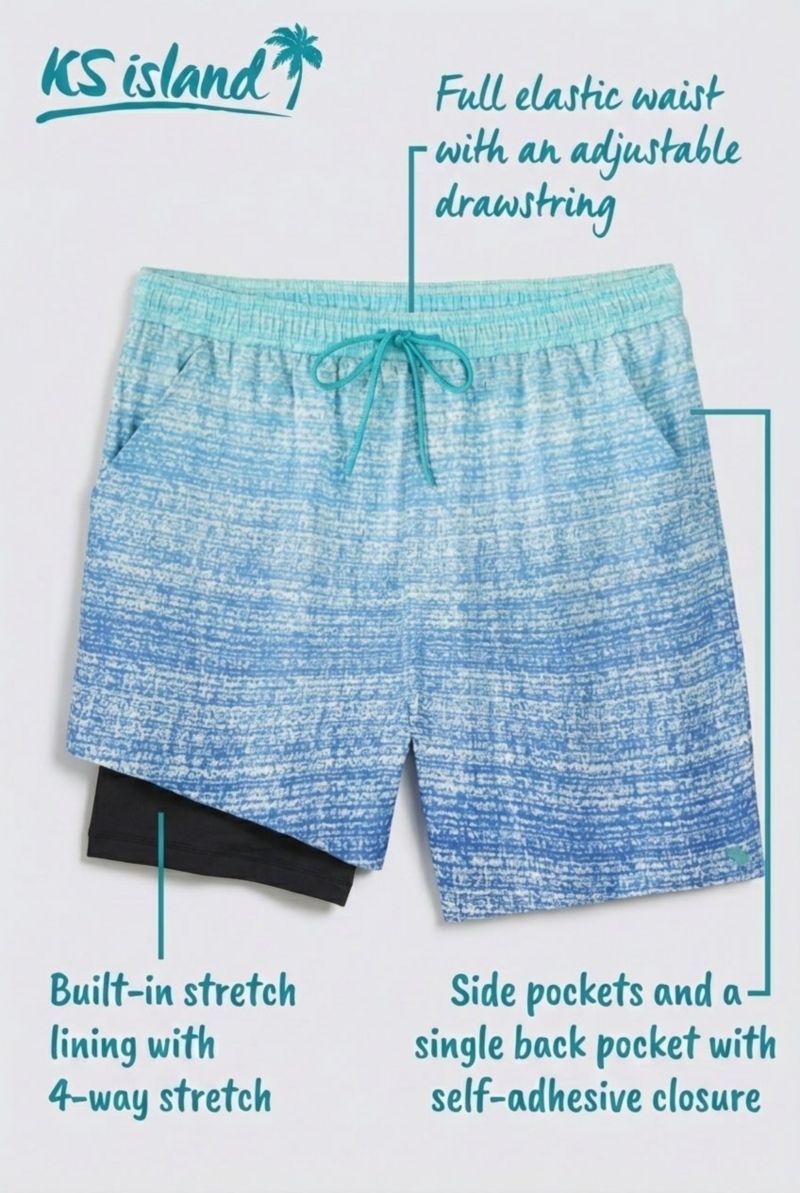 Men's 5" Swim Shorts with Super Stretch Liner