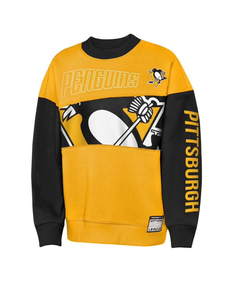 Big Boys and Girls Gold/Black Pittsburgh Penguins Impact Player Sweatshirt