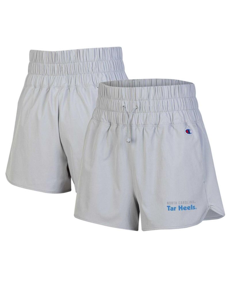 Women's Silver North Carolina Tar Heels Tailgate Her Woven Shorts