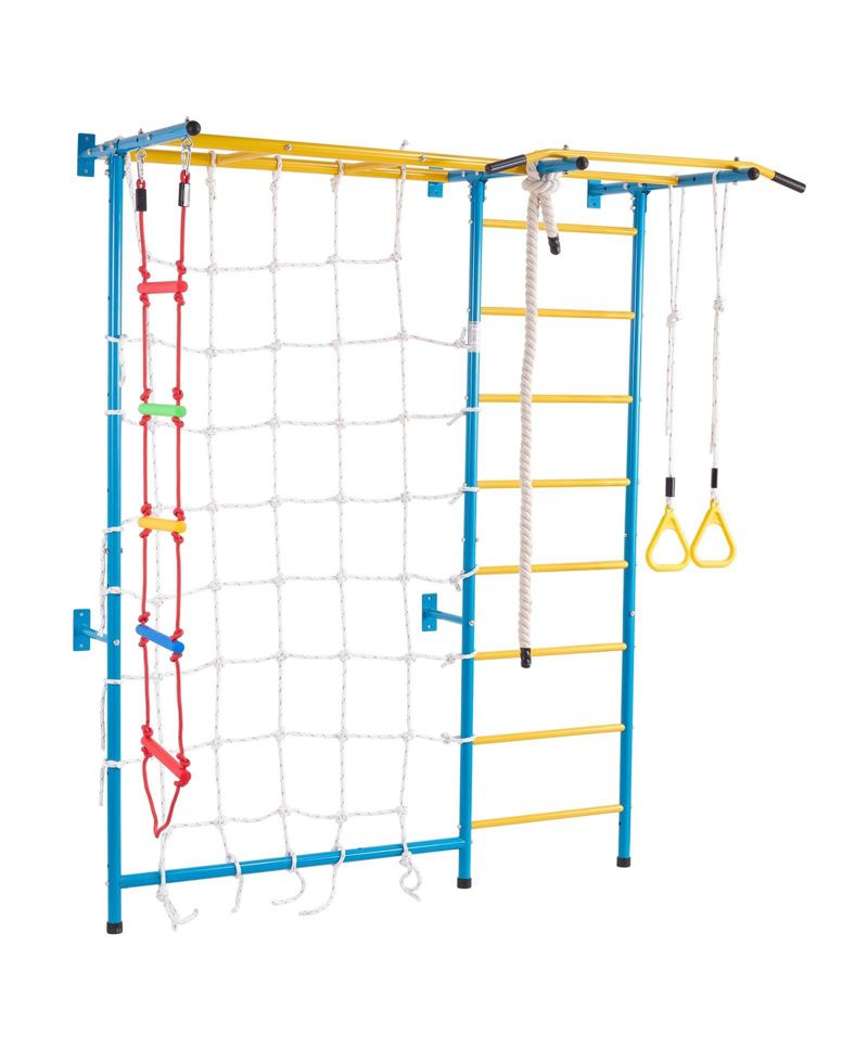 7-in-1 Indoor Wall-Mounted Jungle Gym