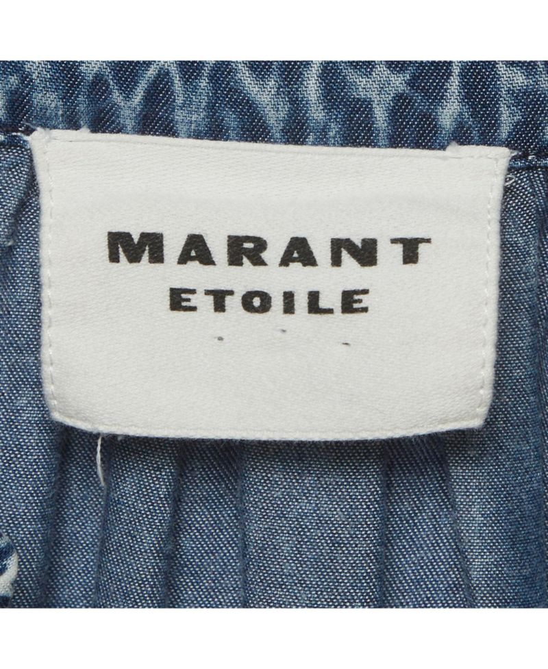 Women's Chambray Ruffle Top