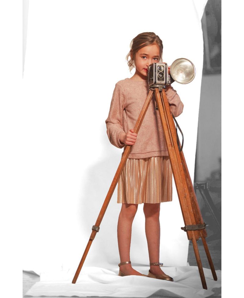 Little and Big Girl's (6-14) Bi-Material Dress