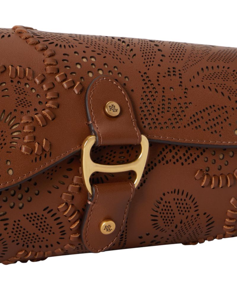 Tasha Medium Floral Tooled Leather East-West Bag