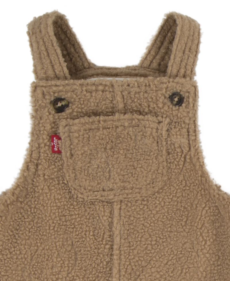 Baby Boys Deboss Overall and Bodysuit, 2-Piece Set