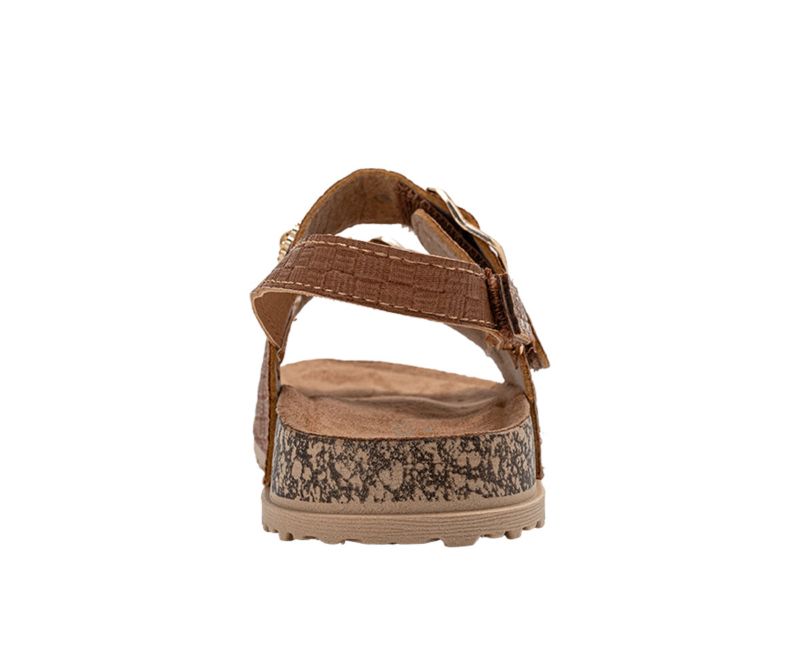 Girls Footbed Sandals - Comfortable Design with Double Buckle and Charms