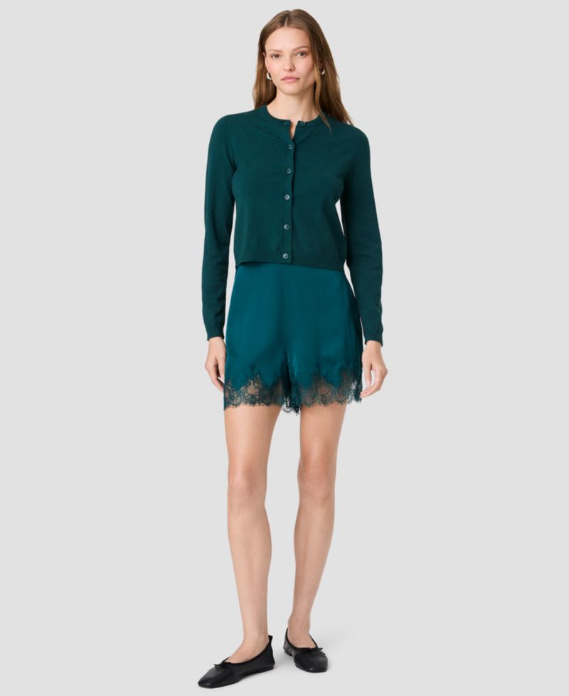 Women's Ennis Satin Lace Pull-On Shorts