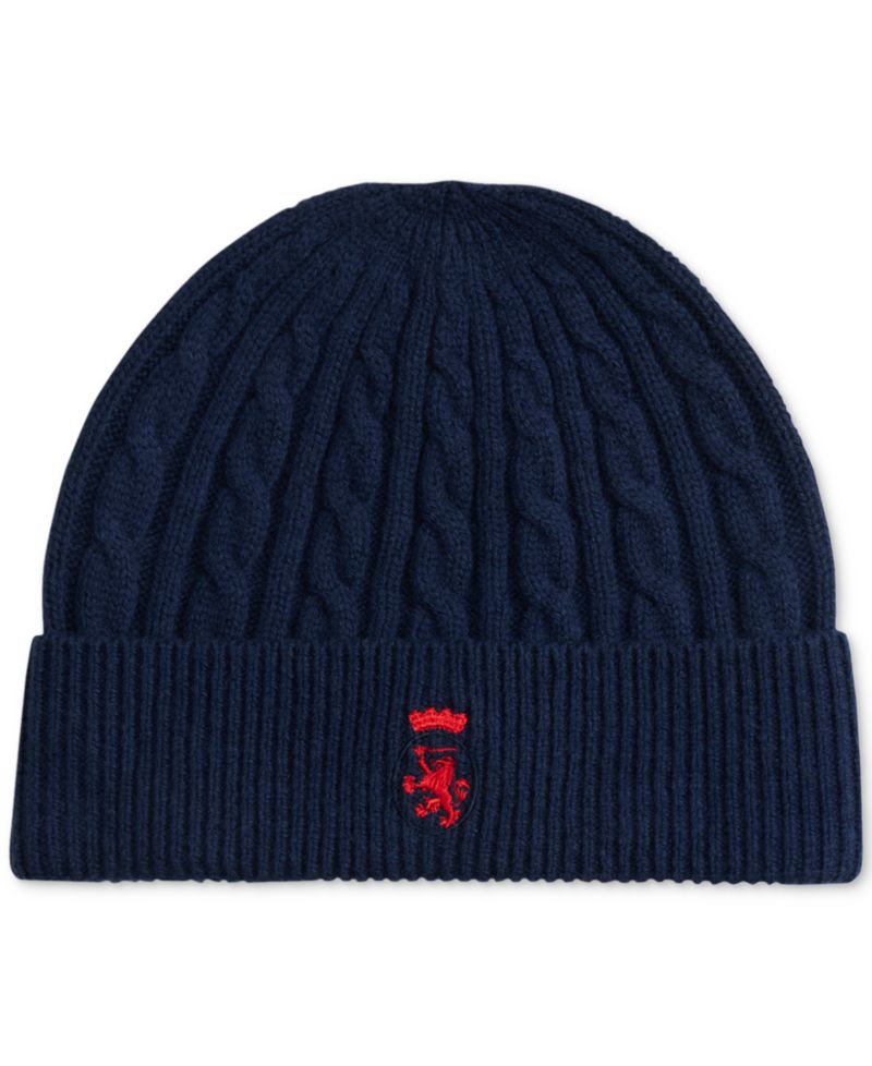 Men's American Icons Wool Cable-Knit Ribbed-Cuff Beanie
