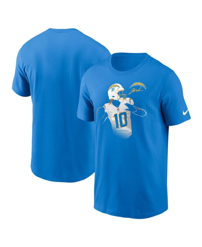 Men's Justin Herbert Powder Blue Los Angeles Chargers Player Graphic T-shirt