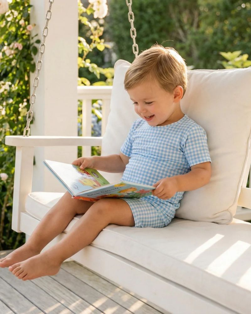 Baby Boys Harbor Gingham Pajama Set