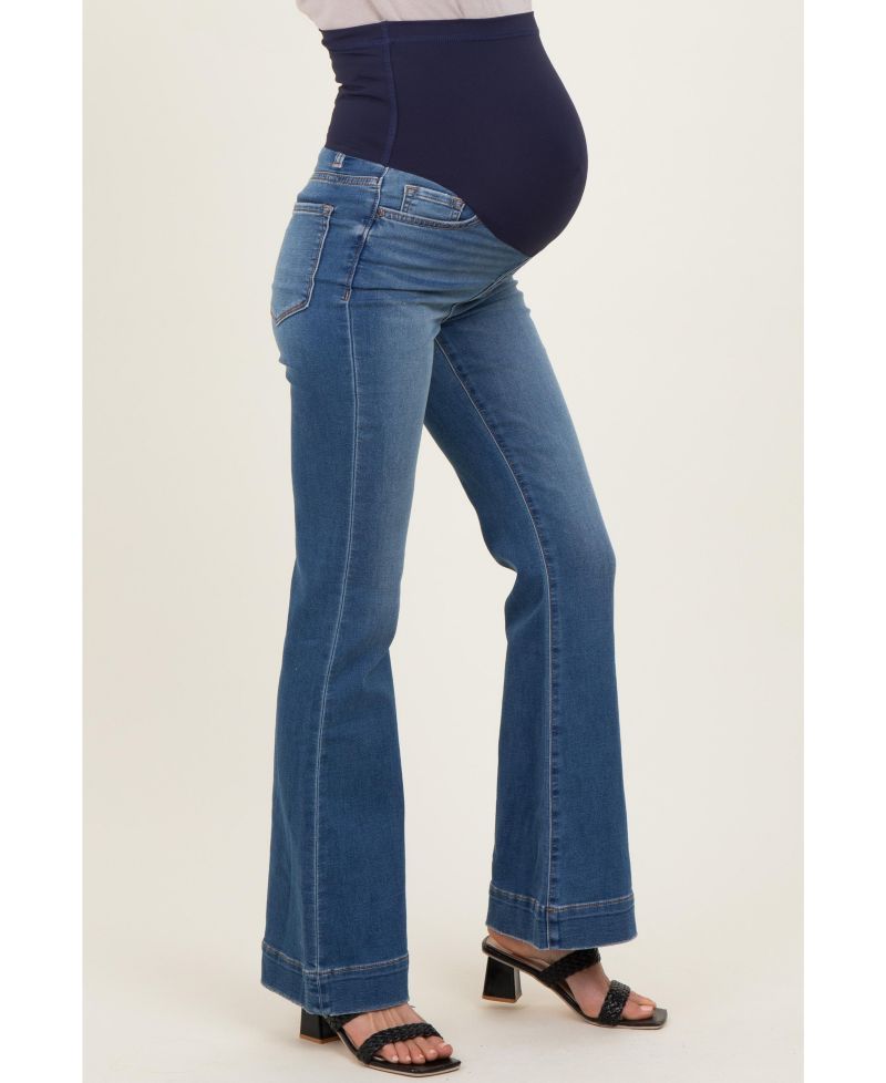 Maternity High-Waisted Flare Over-Belly Waistband Jeans