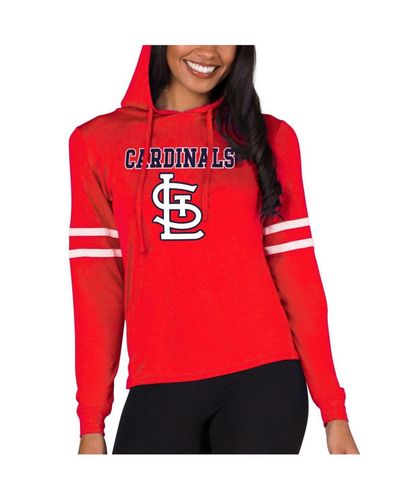 Women's Red St. Louis Cardinals Marathon Lightweight Lounge Pullover Hoodie